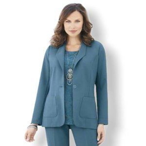 Draper’s & Damon’s Couture Crepe Blazer In Teal L